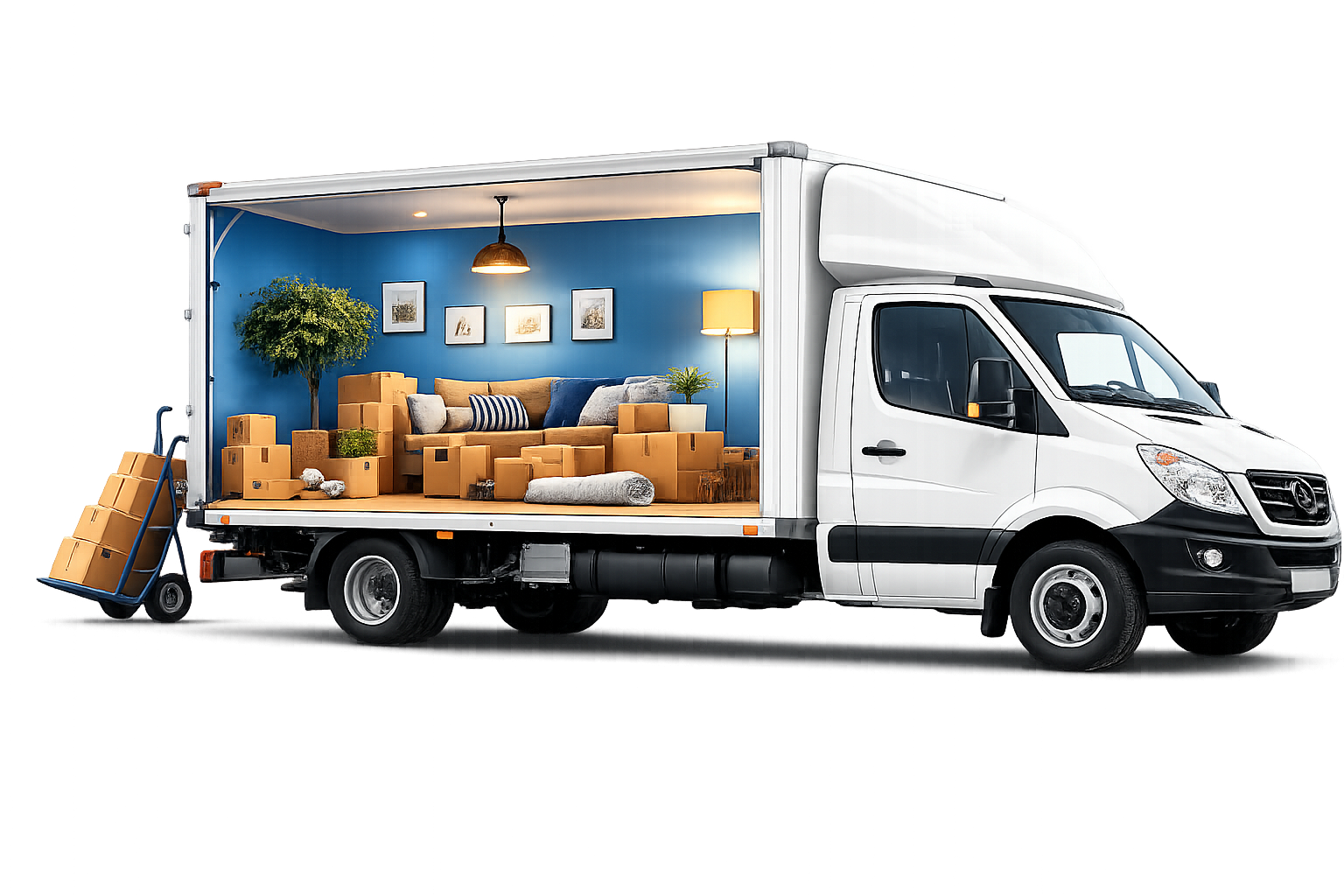 Professional moving van